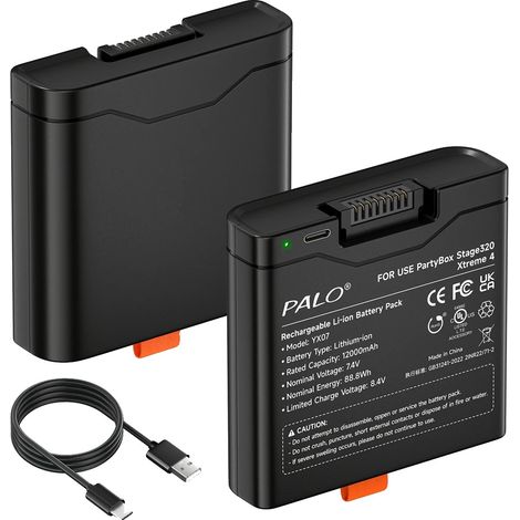 Batterie, capacité 12000mAh, chargement USB-C, 1PC (1/2)