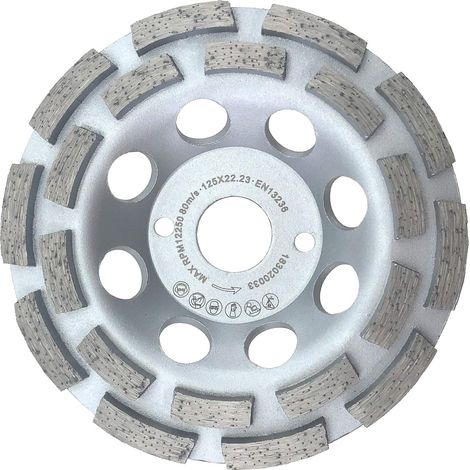 Meule Boisseau Diamantée 125 mm - Alésage 22 2 mm - Pour Béton Pierre Maçonnerie - Lot de 1 (1/5)