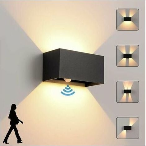 Applique Murale LED - Détecteur De Mouvement - IP65 Étanche - 24 W 3000 K - Angle De Faisceau Réglable - Intérieur Et Extérieur - 1 Pièce