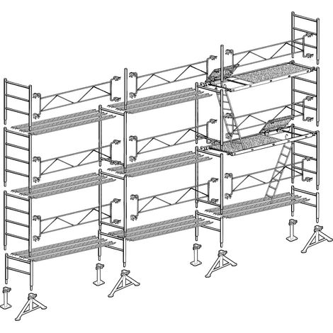 Échafaudage Altrad 49 maçon 70 m²