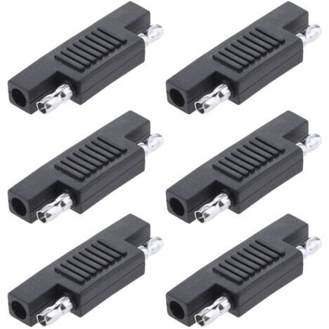 6 pièces SAE à SAE Polarité Inverse Adaptateur Déconnexion Rapide SAE Mâle à Mâle Connecteurs SAE Câble Prise pour Panneau Solaire, Automobile (1/5)