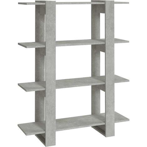 Maison Exclusive - Bücherregal/Raumteiler Betongrau 100x30x123,5 (1/5)