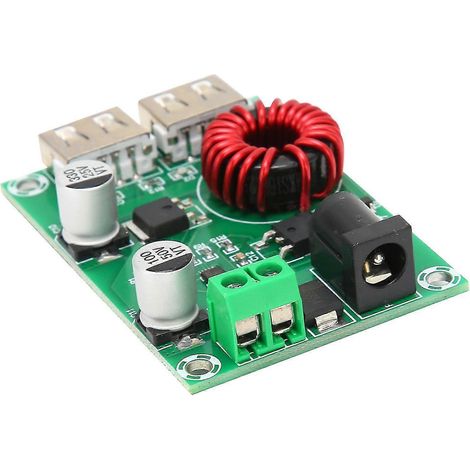 XHM224 Abwärtsspannungsreglermodul, Dual-USB-Ausgangs-Abwärtswandler, Netzteilreduzierungsplatine, Leistungsstufe, breiter Eingangsbereich. (1/5)