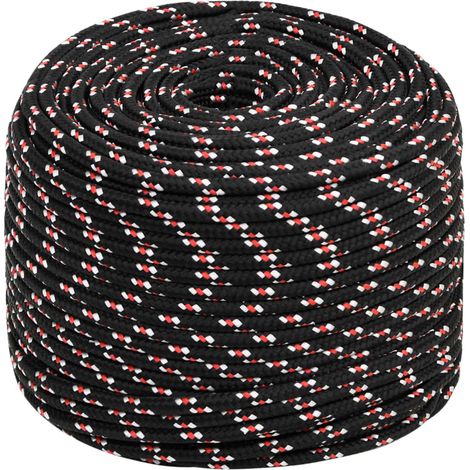 Corde de bateau, Corde de Chanvre, pour la Décoration, le Bricolage, le Jardinage Noir 8 mm 250 m Polypropylène OIB2372E (1/3)