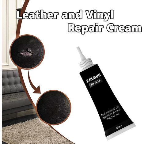 Gel réparateur pour cuir avancé, 20 ml, noir. Idéal pour la restauration de l'intérieur de voiture, l'entretien du cuir de la maison et la réparation de meubles. (1/4)