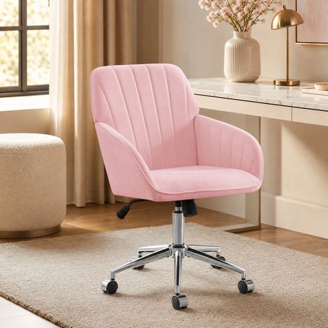 Silla escritorio giratoria regulable terciopelo OKMYHOME (1/5)