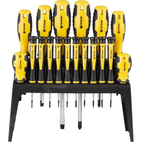 Schraubendrehersatz Fieldmann fds 5008-18r Wandhalter ergonomisch (1/3)