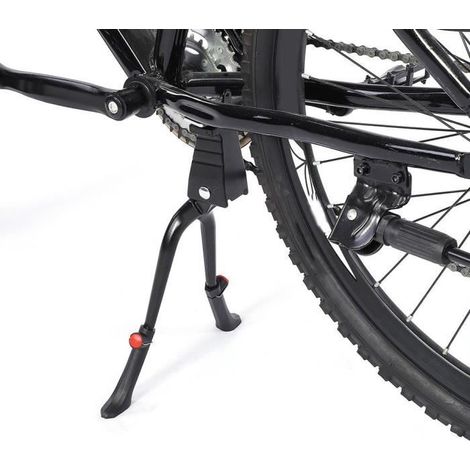 Béquille vélo Support de béquille de vélo ajustable à hauteur de jambe double et pied central pour 24 à 28 pouces-XIL (1/4)