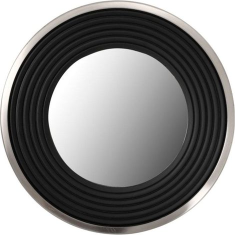 Miroir Mural Design "Eleganca" 51cm Argent & Noir (1/2)