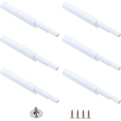 Ensemble de 6 fermetures magnétiques à bouton-poussoir pour portes d'armoires, avec déverrouillage par simple pression, largement utilisables pour les cuisines, les portes d'armoires et les tiroirs, b (1/5)
