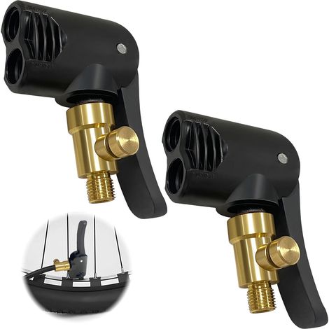 2 Pièces Adaptateur Valve Presta, Embout de Gonflage, Universel Embouts Pompe Velo, Embout Gonflage Pneu Voiture, pour Vélos, Motos et Voitures (1/5)