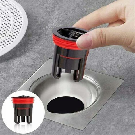 Siphon de sol anti-odeur avec joint magnétique, connecteur ABS pour évacuation douche et cuisine, diamètre 40mm, profondeur 50mm, drainage rapide sans filtre (1/5)