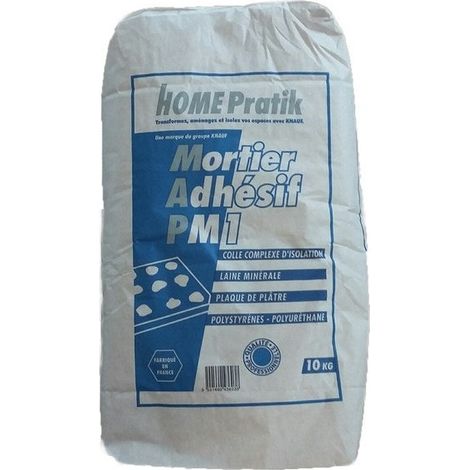 Mortier adhésif PM1 10 kg – Pour béton armé – Application en intérieur et extérieur – Résistance à l'humidité
