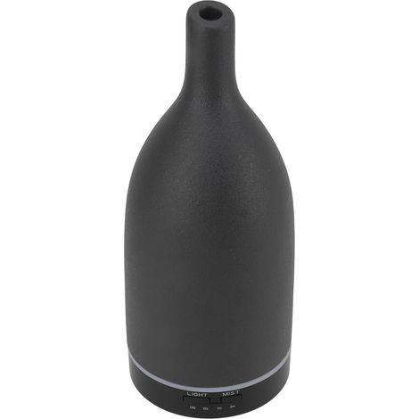 Diffuseur d'huiles essentielles en céramique, diffuseur d'aromathérapie à ultrasons, ultra-silencieux, sans eau, arrêt automatique, long bec, pour la maison et le bureau, noir, prise américaine 100-24 (1/5)