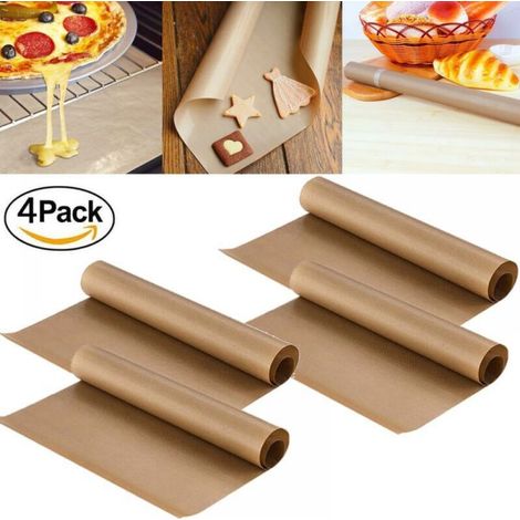 Teglia da forno extra large permanente (set da 4) per grigliare e cuocere al forno - 40x60 cm, ritagliabile - Lavabile in lavastoviglie