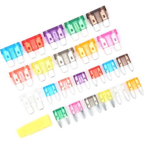 254-teiliges Flachsicherungsset, kleine und mittlere Größen, 2A-40A Sortiment für Auto-Audio, Scheinwerfer und Rücklichter (1/5)