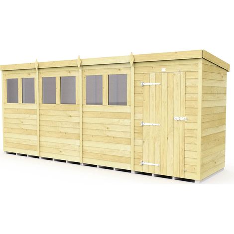 16 x 4 Pent Shed