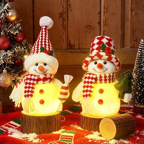 bonhomme de neige LED - Décoration de Noël intérieure éclairée
