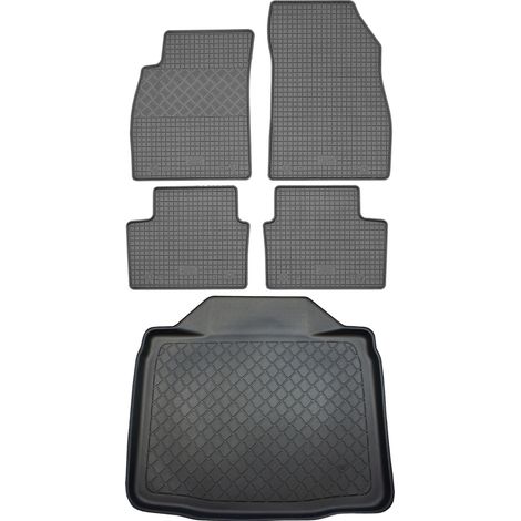 Ensemble de tapis de sol en caoutchouc pour Opel Insignia A Berline (4 portes) / Liftback (5 portes) de 2008 à mai 2017 : tapis de sol de voiture et tapis de coffre. (1/5)