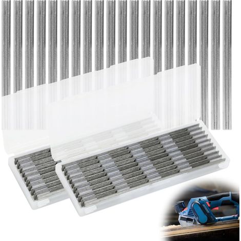 82mm Electric Planer Blade, 20 Pieces Reversible Planer Blades, Planer Blades for Woodworking Machines, Electric Planer Knife 82 x 5.5 x 1.2mm (1/5)