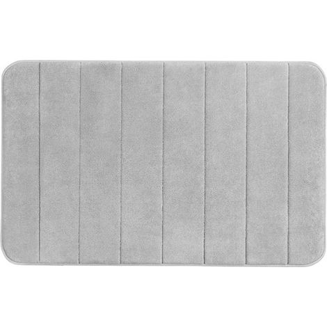 Tappetino Da Bagno Memory Foam Grigio 50x80cm