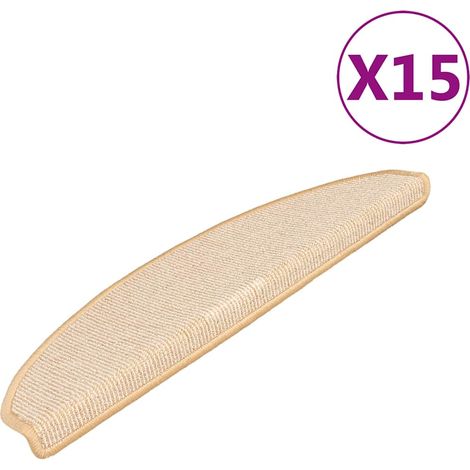 Maison Exclusive - Stufenmatten 15 Stk. 65x21x4 cm Creme Halbrund (1/5)