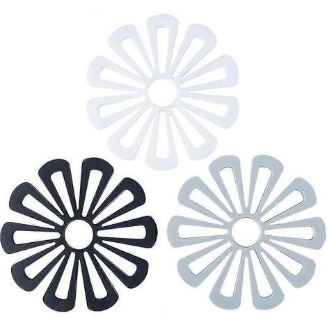 Lot de 3 dessous de plat en silicone, épaisseur 8 mm, pouvant servir de dessous de plat ou de sous-verre. Idéal comme cadeau. (1/5)