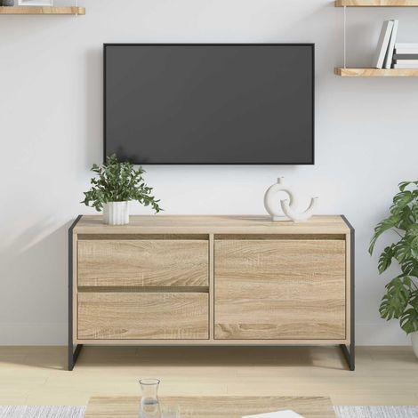 Meuble TV-Banc TV-Meuble Télé Sonoma 100 x 36 x 49.5 cm Bois d'ingénierie (1/5)