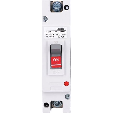 Disjoncteur 1P MCCB Protection de batterie solaire interrupteur isolateur protecteur 125A 250V DC (1/5)