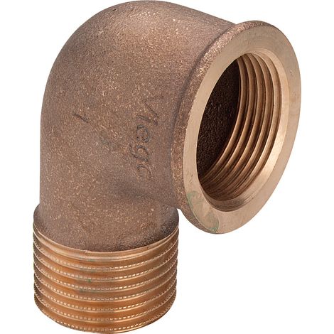 Équerre avec SC Profipress G 2614.5 pour gaz en laiton rouge Rp1 x R1