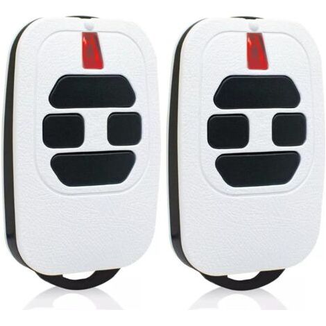 Juego de 2 mandos a distancia de 433,92 MHz – Compatible con GTI2/4, GT2/4, MIO TR2/4, MIO TR2N/4N – Transmisor de pared para motores – Batería incluida