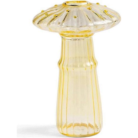 Vase champignon en verre, vase hydroponique pour plantes, décoration intérieure, flacon d'aromathérapie transparent, petit vase, décoration florale de table, C (1/4)