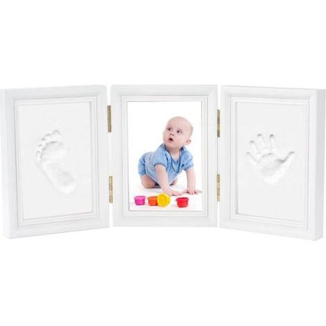 Cadre Empreintes Main Baby Print Photo Empreinte Bébé Cadre Photo Cadeau pour Nouveau Née (1/3)
