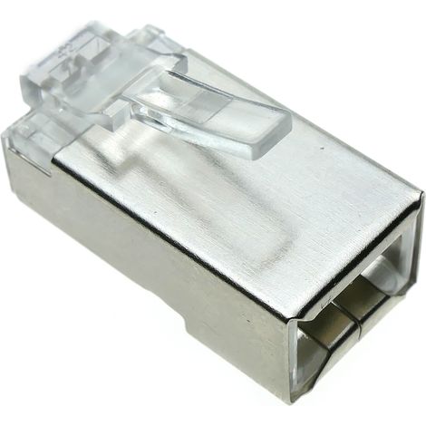 BeMatik - Connecteur FTP Cat.5e RJ45 mâle sertir le câble 100-pack (1/5)