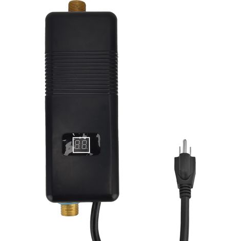 Chauffe-eau électrique instantané 3000W noir pour salle de bain, cuisine, camping, usage domestique, 110V US, 2.08㎡