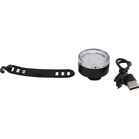 Feu arrière vélo rechargeable USB, étanche, super lumineux, blanc pour vélos de route (1/5)