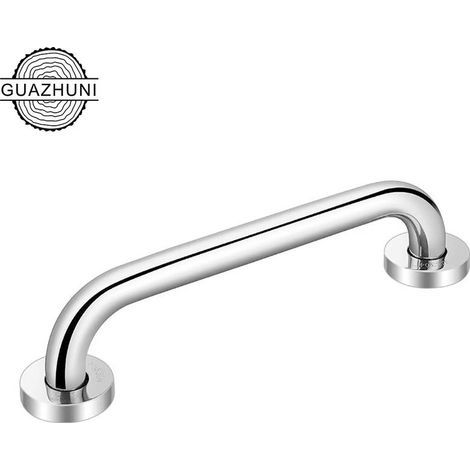 Barra de apoyo de acero inoxidable para montaje en pared, barra de apoyo para bañera, barra de seguridad para baño y aseo para personas con discapacidad, ancianos y niños (30 cm) (1/5)