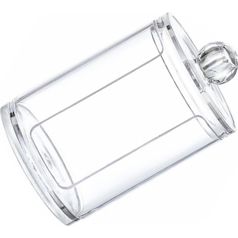 Boîte de rangement transparente avec boîte de rangement pour cotons démaquillants, plastique, rainure pratique, coiffeuse et salle de bain (1/5)