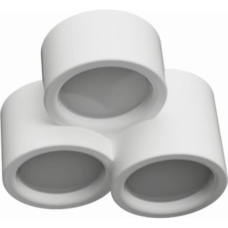 Plafoniera gesso lampadari bartalini dnats 3 plap18 gx53 led verniciabile