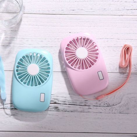 Ventilateur De Poche - USB Rechargeable - Vitesse Réglable - Pour Bureau Voyage Extérieur - 1 Pièce (1/4)