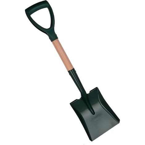 Pelle à neige métallique pour voiture, 68 cm, manche en bois et poignée en forme de D, verte (1/5)