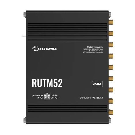Teltonika RUTM52 router wireless Gigabit Ethernet Dual-band (2.4 GHz/5 GHz) 5G Nero (1/4)