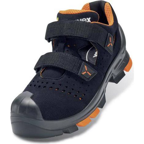 Sandales de sécurité uvex 2 6500243 antistatique (ESD) S1P Pointure (EU): 43 noir, orange 1 paire(s) (1/2)