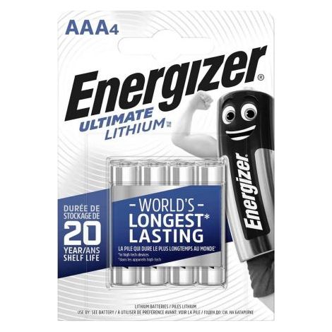Energizer blister 4 batterie AAA - L92 mini stilo al litio - EN002