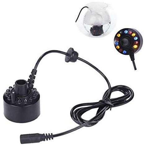 Nébuliseur à Ultrasons - 1 Pièce - Avec 12 LED Multicolores - Taux 400ml/h - Pour Fontaine Étang Bassin - 24V (1/5)