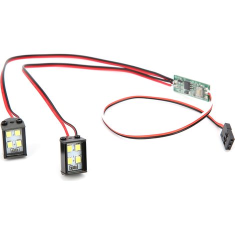 Phare LED en plastique pour voiture tout-terrain RC TRX4/SCX10 1/10 (1/5)
