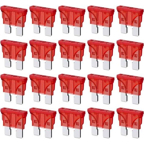 Fusibles Automobiles Standard 10A, Fusibles à Lame ATC ATO 10A pour Camping-Car, Camion, SUV, Camping-Car (Lot de 20 Pièces) (1/5)