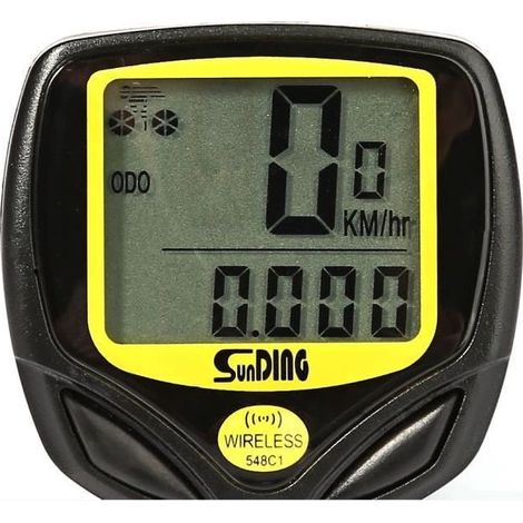 Sunding SD - 548C1 Résistant à l\'eau sans fil Ordinateur de vélo Compteur de vitesse avec écran LCD (1/4)