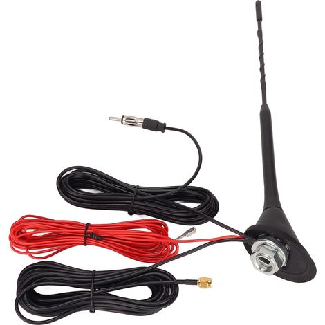 Antenne D'autoradio FM AM, Remplacement D'antenne Stéréo de Voiture D'antenne D'autoradio Dab AM FM Universelle, avec Prise SMA/SMB, pour Véhicule de Voiture (1/5)
