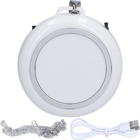 Mini purificateur d'air portable à porter, rechargeable par USB, avec collier, purificateur d'air à ions négatifs, blanc (1/5)